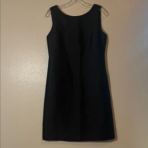 Talbots Elegant Black Sleeveless Dress Size: 6 Silk / Wool
